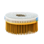 „Vinys 0° ritėje, jungtos plastiku 2,1×35 mm HDG – skirtos medienos tvirtinimui, 2600 vnt., patvarios ir atsparios korozijai.“