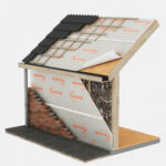 Tyvek Pro difuzinės plėvelės montavimas ant šlaitinio stogo Scorpus