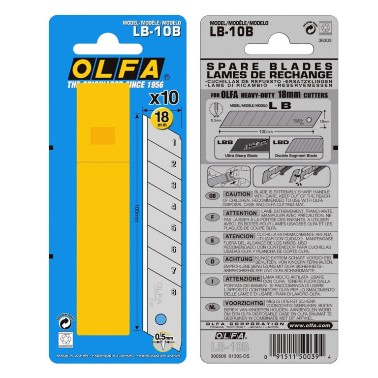 Olfa LB 10B geležtės, meistrams ir statybininkams.