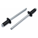 Juodos kniedės DIN7337 A 3.2x8 Al/Pl RAL9005