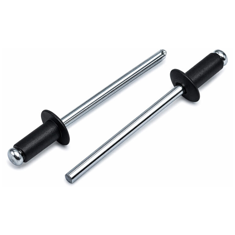 Juodos kniedės DIN7337 A 3.2x8 Al/Pl RAL9005