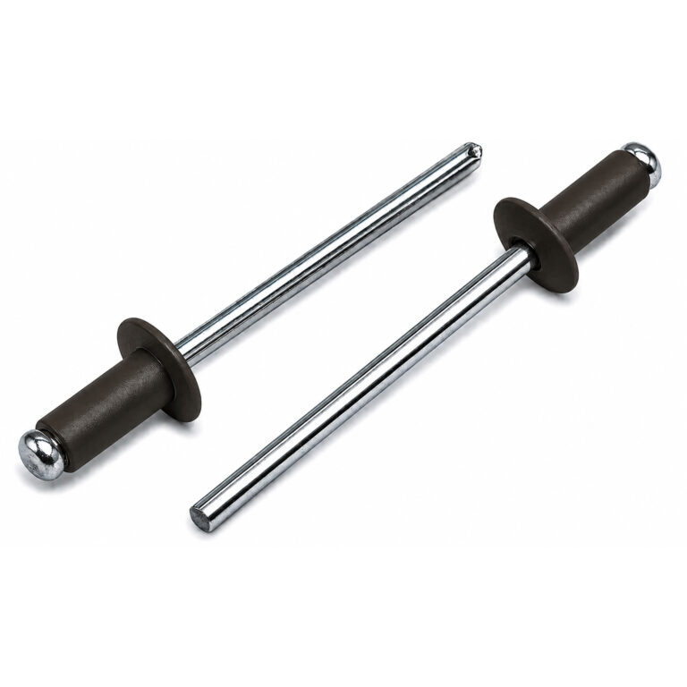 Kniedės DIN7337 A 3.2x8 Al/Pl RAL8019 Ruda
