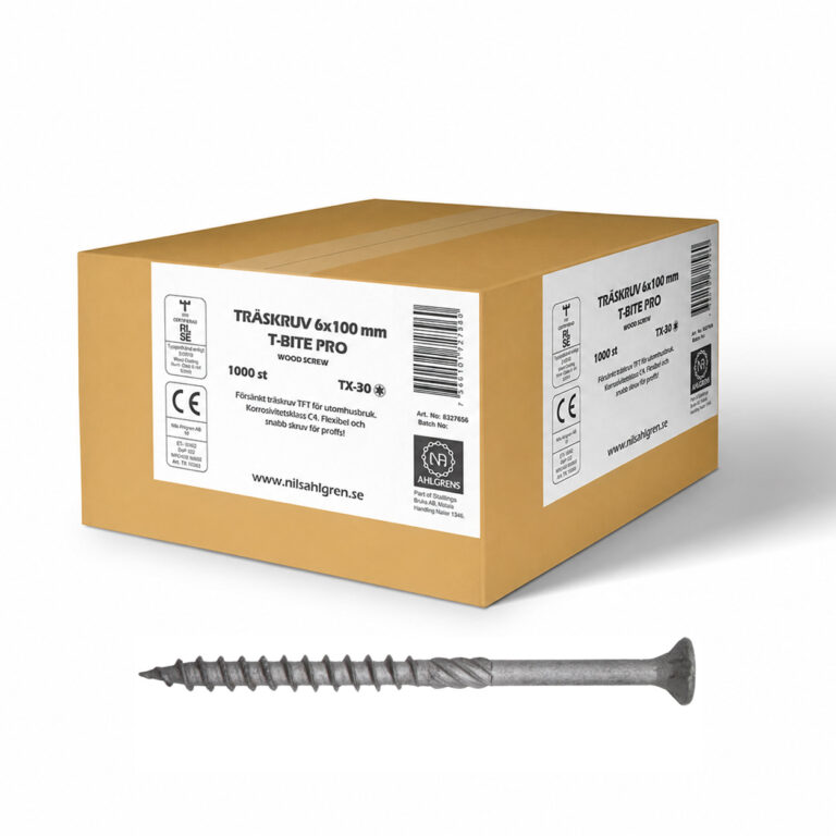 T-Bite PRO 6×100 mm TX30 C4 medvaržčiai, 1000 vnt. kartoninėje pakuotėje